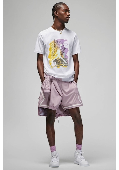 Nike Air Jordan Brand Graphic Ss Crew Grafik Baskılı Erkek Tişört Beyaz
