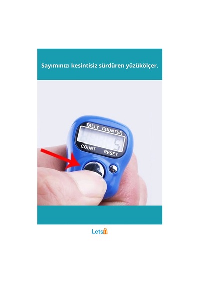 Ergonomik Silikon Yüzük Zikirmatik Sayacı Çok Renkli