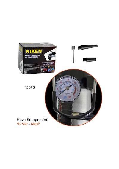 Niken Hava Kompresörü 150 Psi Metal Gövde