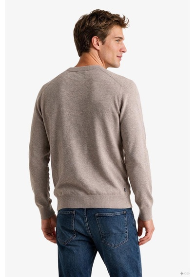 Nautica Erkek Bej Regular Fit Triko-24204