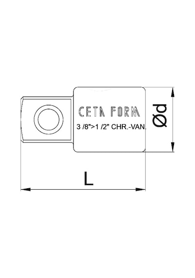 Ceta Form C11-92s 3/8’’ Lokma Adaptörü - D 3/8” E 1/2”