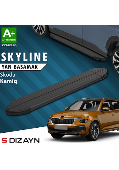 S-dizayn Skoda Kamiq Skyline Siyah Yan Basamak 183 Cm 2019 Üzeri A+ Kalite