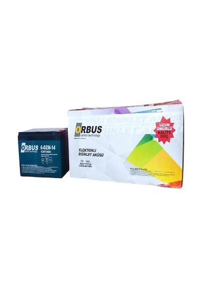 Orbus 12v 14amper 12v 14ah Deep Cycle - Derin Döngülü Elekrikli Bisiklet Akü E-bike Aküsü Ebatlar: 150x97x95