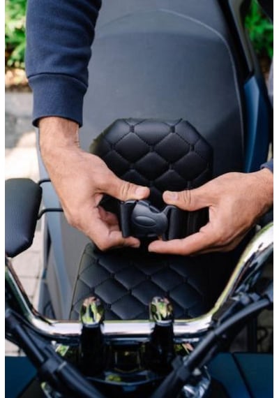 HONDA PCX Motosiklet Çocuk Koltuğu Deri ,Kollu, 4-8 Yaş Arası, Emniyet Kemerli