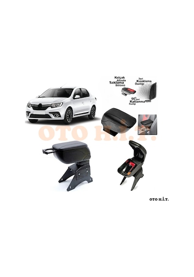 Renault Symbol 16-20 Uyumlu Kol Dayama Ve Kolçak Sürgülü