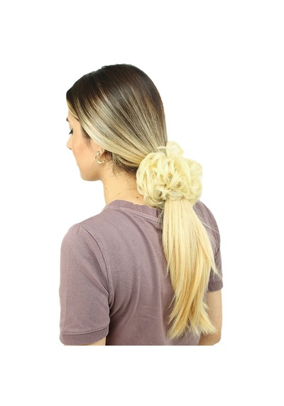 Yoğun Saçlı Lastikli Topuz Toka / Platin - Mydr-462396 Çok Renkli
