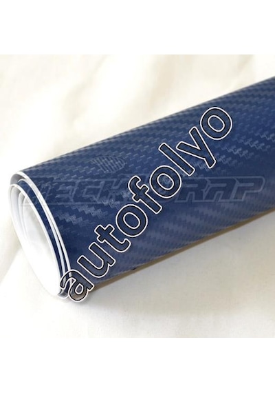 Karbon Folyo Mavi Kendinden Yapışkanlı 127 Cm X 1 Metre