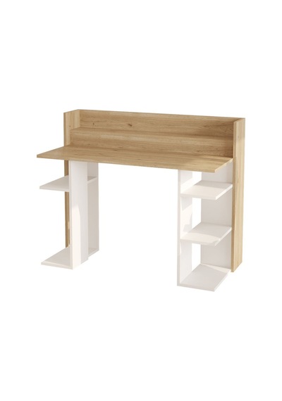 Pantego 124cm Çalışma Masası Bilgisayar Masası Raflı Beyaz Pan1-sw Beyaz - Sepet Ceviz Pantego 124cm Çalışma Masası Bilgisayar Masası Raflı Beyaz Pan1-sw Beyaz - Sepet Ceviz