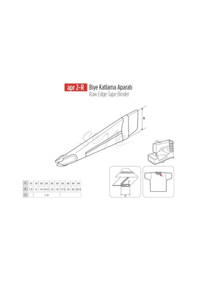 Lastik Biye Katlama Apara 12X6Mm / Apr 2-R