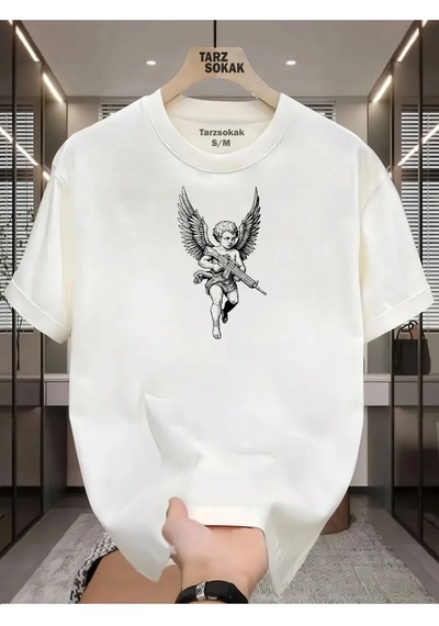 Tarzsokak Unisex Savaş Ve Barış T-shirt Beyaz