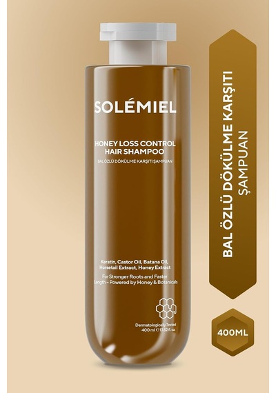 Tr Solémiel Bal Özlü Dökülme Karşıtı Şampuan 400 Ml - Batana, Castor Yağı, Keratin Ve At Kuyruğu Ekstraktı