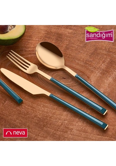Neva N2727 Sweet Premium Çatal Kaşık Bıçak Seti 24 Prç Mentol