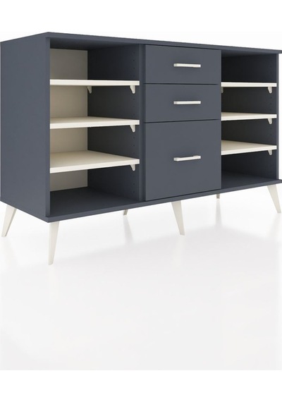 Hyperion Konsol 6 Raflı 3 Çekmeceli 132x44x83 Antrasit-aytaşı/antrasit Aytaşı/antrasit Hyperion Konsol 6 Raflı 3 Çekmeceli 132x44x83 Antrasit-aytaşı/antrasit Aytaşı/antrasit