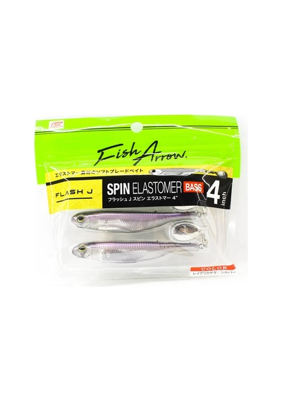 Fish Arrow Flash J Spin Elastomer 10cm 4'' 03 Lake Smelt Silver Silikon Balık 3 Adet