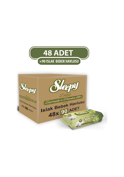 Sleepy Zeytinyağlı Islak Havlu 48X90 (4320 Yaprak)