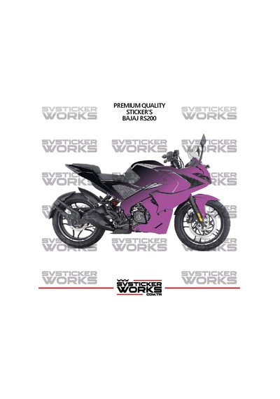 Bajaj Rs200 Kaplama Sticker Çift Renk Motor Kaplama Modeli Hazır Kit Yüksek Kalite 45301117