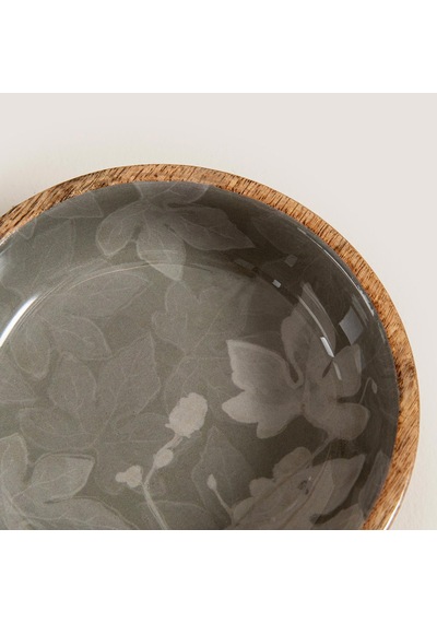 Foglia Ahşap Sunum Kasesi 13x13x3.5cm Natural Naturel