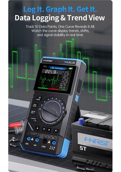 Fnırsı Dst-210 3'ü 1 Arada El Tipi Osiloskop + Multimetre + Sinyal Jeneratörü