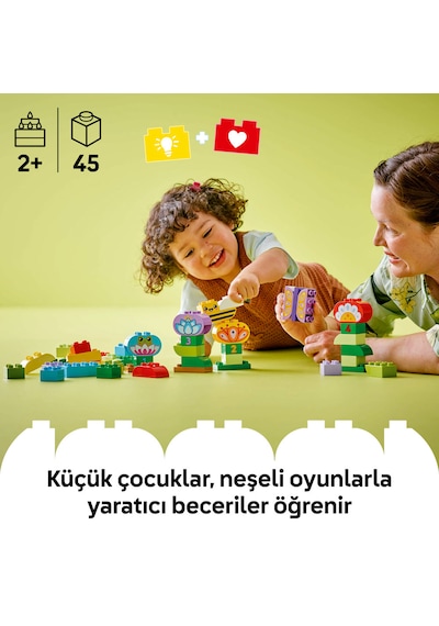 LEGO® DUPLO® Kasabası Yaratıcı Bahçe ve Çiçekler 10444 - 2 Yaş ve Üzeri Küçük Çocuklar için Eğitici Oyuncak Yapım Seti (45 Parça)