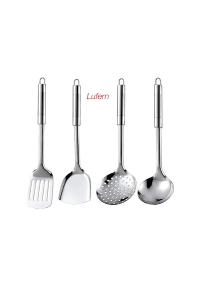 Uzun Ömürlü Paslanmaz Çelik Mutfak Seti Fonksiyonel Kepçe Spatula Kevgir Süzme Döndürme Pratik Çok Renkli