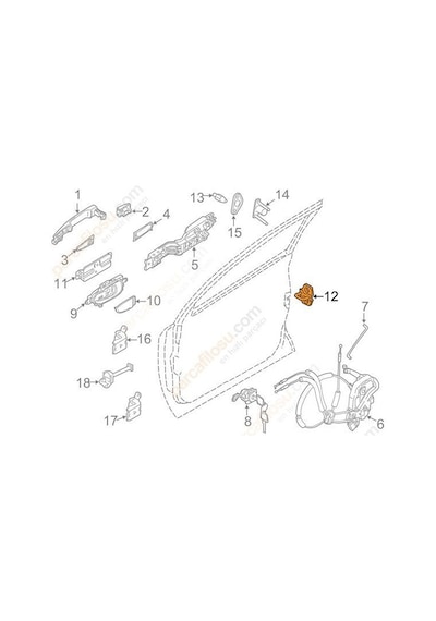 Nissan Qashqai Kapi Kilidi Karşiliği 2010-2016 80570aa20a 1.6, 2.0, 1.5 Dcı, 1.6 Dcı, 2.0 Dcı, 1.2 Dıg-t