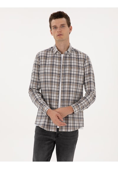Pierre Cardin Erkek Kahverengi Gömlek Desenli 50316754-vr029 Kahverengi