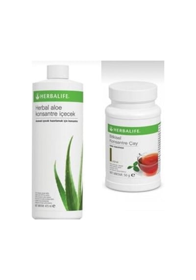 Herbalife Süper Paket. 2 Herbal Aloe Içecek 473 Ml. + 2 Bitkisel Konsantre Çay 50 G. Limon.