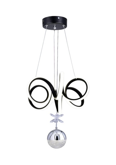 Laura Tek Top Led Sarkıt Avize,siyah,3 Renk Yanabilen Led Avize, Modern Salon Oda Led Avize
