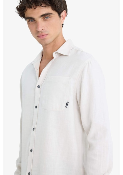 DeFacto %100 Pamuk Regular Fit Basic Düz Uzun Kollu Gömlek D7079AX25SPGR492