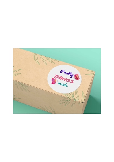 Pretty Things Inside Sticker Mat Etiket Memnuniyet Serisi Adesivo 4 Cm - 40 Adet Çok Renkli