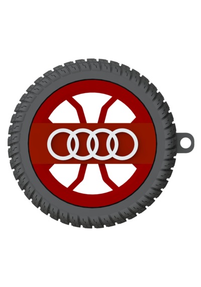 Audi Uyumlu Özel Tasarım Anahtarlık - Premium Hafif Ve Dayanıklı Kırmızı