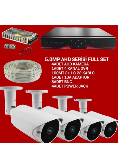5.0Mp Ahd 4Lü Tak Çalıştır Set
