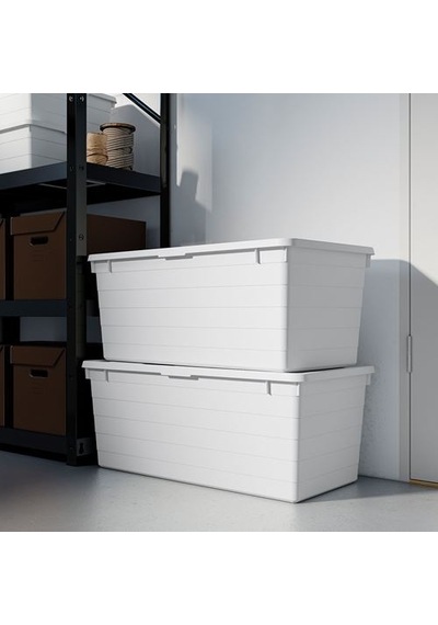 Ikea Sockerbıt Kapaklı Kutu, Beyaz, 38x76x30 Cm