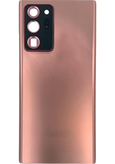 Teknonet Samsung Galaxy Note 20 Ultra Uyumlu Geniş Kamera Camlı Batarya Kapağı - Siyah Siyah