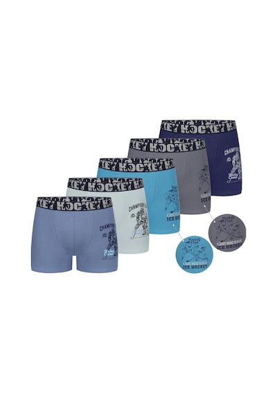 Donella 5'li Erkek Çocuk Boxer Koyu Gri
