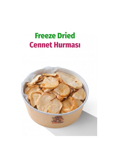 Freeze Dried Dilim Cennet Hurması Dondurularak Kurutulmuş Meyve Cipsi 165 G
