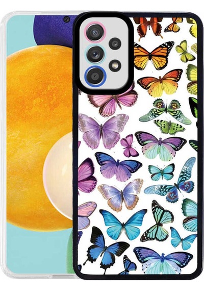 Samsung Uyumlu Galaxy A72 Kılıf Zore M-fit Desenli Kapak Butterfly No3