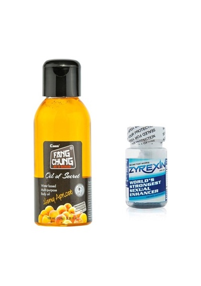 Hepsidahice Fang Chung Oil Of Secret 100ml Kayısı Aromalı Masaj Yağı + 30lu Zyrexin Erkeklere Özel