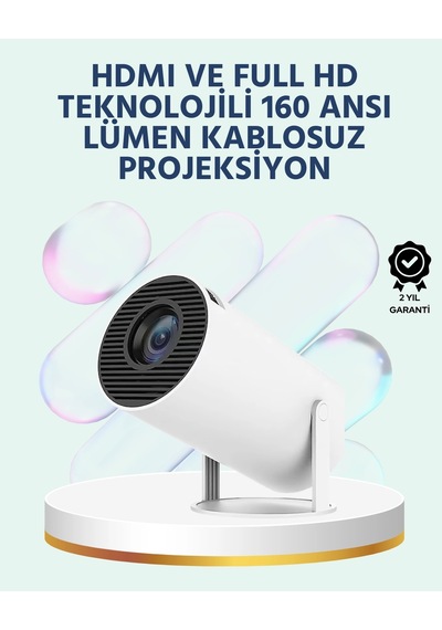 Mey İthalat 160 Ansı Lümen Parlaklığa Sahip Geniş Ekran Projeksiyon