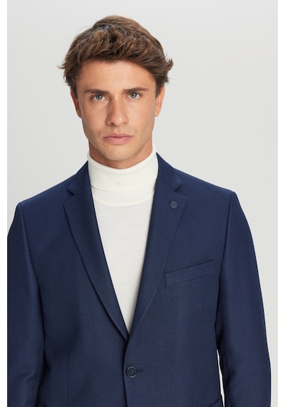 AC&Co / Altınyıldız Classics Erkek Lacı Slim Fit Dar Kesim Mono Yaka Torba Cepli Blazer Ceket Lacı