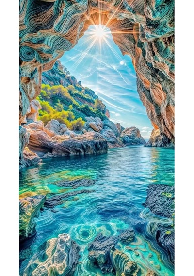 Doğal Kaya Ve Güneş Işığı Sahil Manzarası Cam Tablo Doğal Kaya Ve Güneş Işığı Sahil Manzarası Cam Tablo