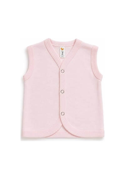 H&c Coolboy H & C %100 Pamuk 2'li Bebek Yeleği Çıtçıtlı Kolsuz İç Yelek 0-36 Ay Pembe