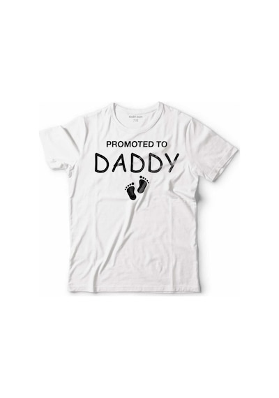 Promoted To Daddy Baba Oldum Yeni Doğan Çocuk Tişört 001