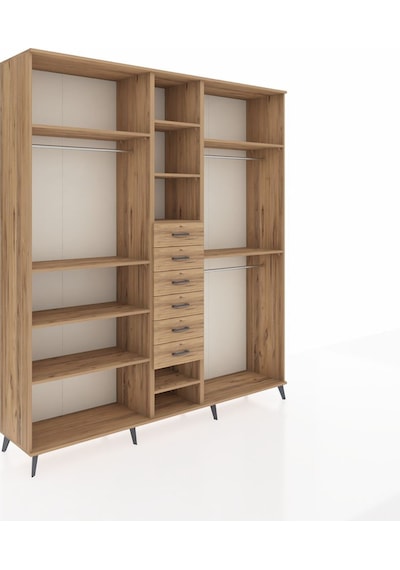 Hyperion Dolap 10 Raflı 6 Çekmeceli 3 Askılı 220x44x243 Çam-çam/çam Çok Renkli Hyperion Dolap 10 Raflı 6 Çekmeceli 3 Askılı 220x44x243 Çam-çam/çam Çok Renkli
