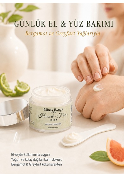 Minia Bahçe Bergamot & Greyfurt El ve Yüz Kremi 50 ML