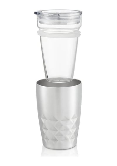 Joystar Çelik Kaplı Cam Termos Bardak 354 ML