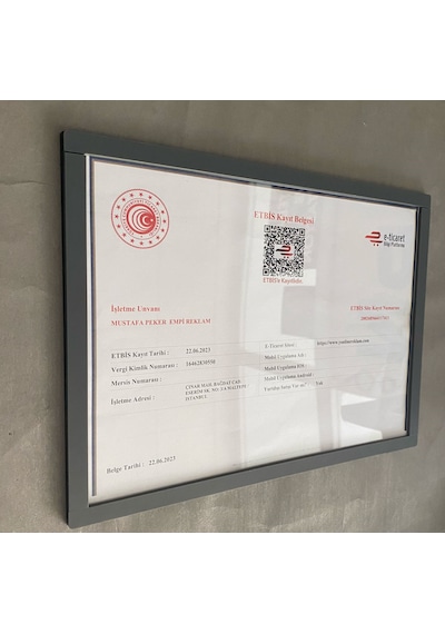 Mat Antrasit Diploma&sertifika Çerçevesi
