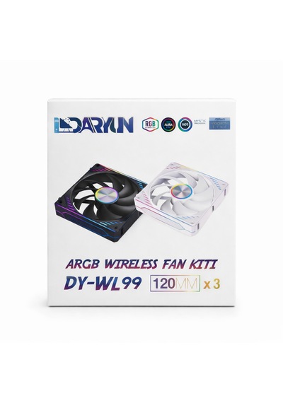 Daryun Dy-wl99 Wıreless 3x120mm Beyaz Kasa Fanı 120mm Fan