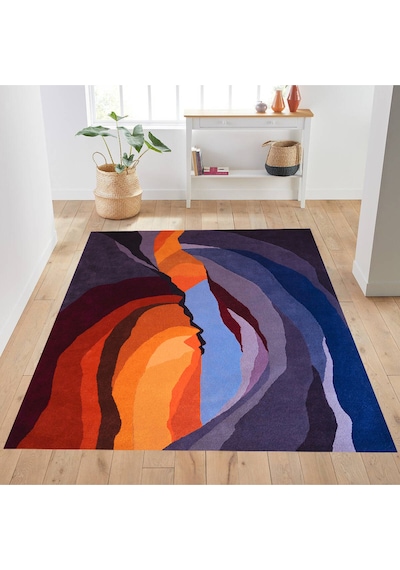 Rovigo Home Dijital Baskı Yıkanabilir Kaymaz Taban Salon Halısı RVG0218 Çok Renkli