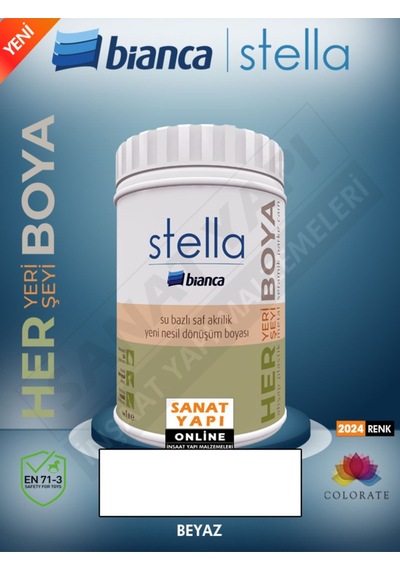 Stella 2024 Renk Yeni Su Bazlı Boyalar 1lt Diğer